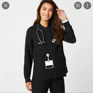 Figs Bellery black scrub jacket XXL